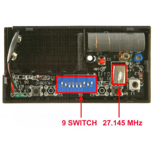 Télécommande LIFTMASTER 751E 27.145 MHz switch