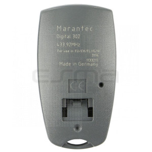 Télécommande de Garage MARANTEC D302-433 partie arriere