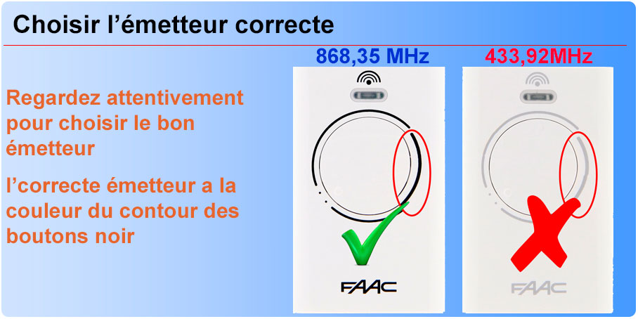 Telecommande FAAC XT4 868 SLH