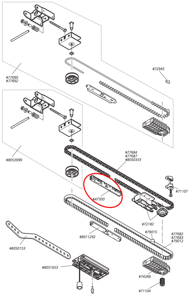 Pièces rail Marantec