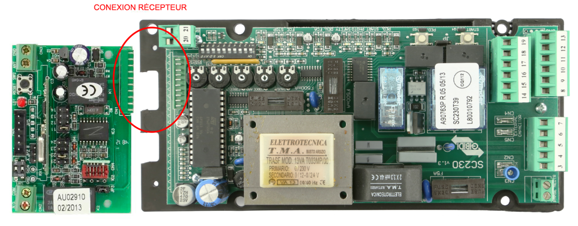 Récepteur et platine électronique