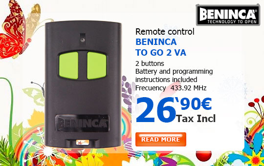 BENINCA TO GO 2 VA Remote control