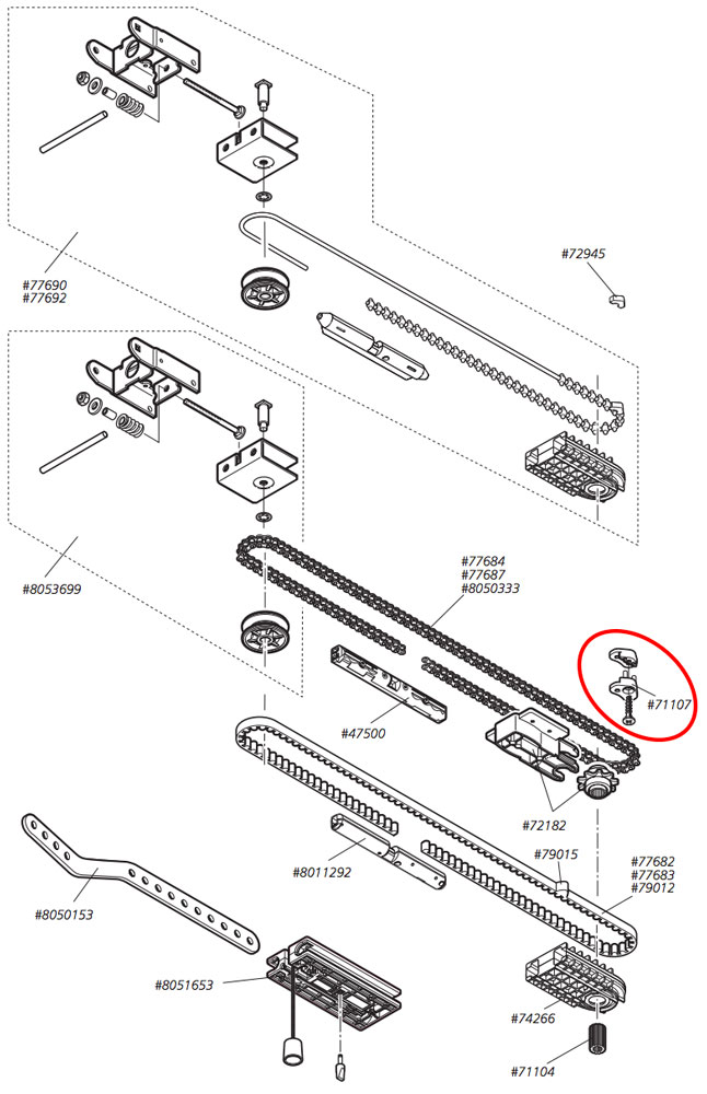 Pièces rail Marantec